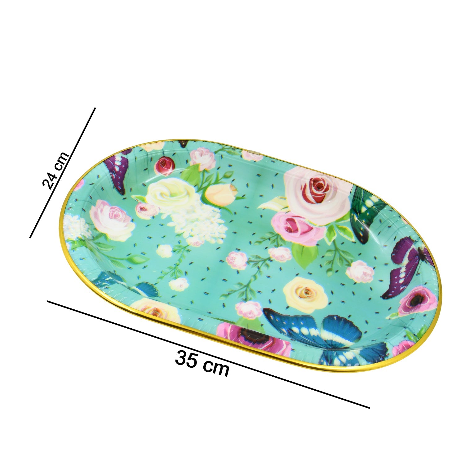 Big Plastic Flower Printed Design Serving Tray Big Plastic Flower Printed Design Serving Tray